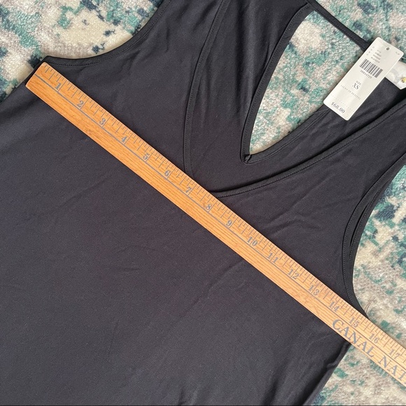 NWT Anthropologie Akemi +Kin Black Sleeveless Dress Sz XS High Side Slits Cutout - Picture 8 of 13